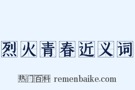 烈火青春近义词是什么意思的图片